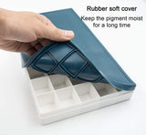 Riyanon Paint Palette 36 Wells Artist Plastic Paint Holder Tray with Soft Lid 11.1x6.2x1.57 Inch for Watercolor, Acrylic,Gouache and Oil Paint