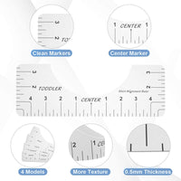 4 Pack T-Shirt Alignment Ruler, Sublimation Designs on Heat Vinyl T-Sh –  AOOKMIYA