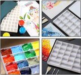 Riyanon Paint Palette 36 Wells Artist Plastic Paint Holder Tray with Soft Lid 11.1x6.2x1.57 Inch for Watercolor, Acrylic,Gouache and Oil Paint