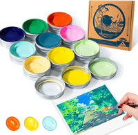 HIMI Gouache Paint Set, 18 Colors x 30ml with a Palette & a