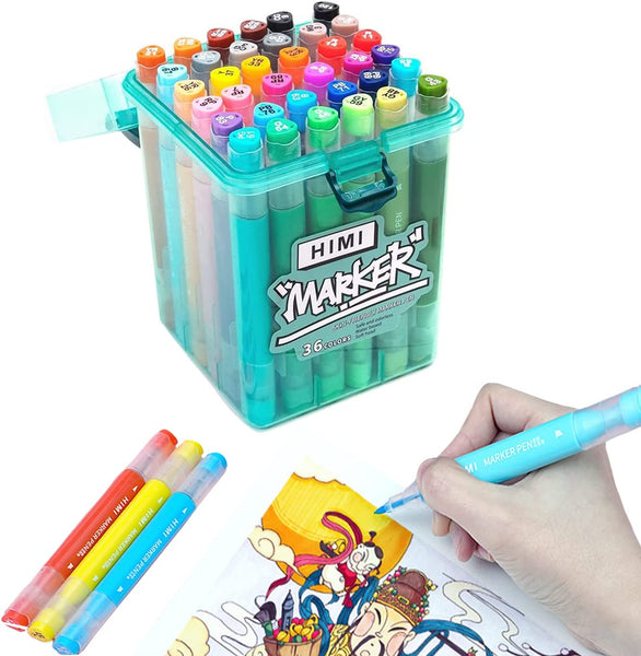 Colors Art Pens Set & Water Based Markers For Adult Coloring Calligraphy