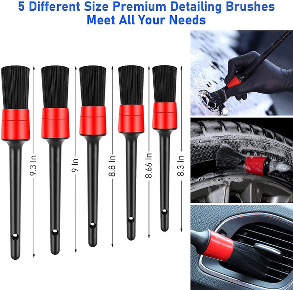 Auto Detailing Brush Set Power Scrubber Drill Brushes Car Detail Brush For  Air Vents Car Polish Pad For Tire Rim Cleaning