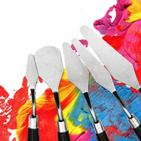 AOOK 24 Art Paint Brush Set, 18 Pack Different Brush Shapes & Sizes Bonus Painting Knife & Watercolor Sponge No Shed Bristles Wood Handles for Artist Body Paint, Acry(15Cloth Bag Set + Palette Knife)