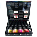 74 pieces of colored pencil set sketch pencil eraser sharpener coloring graffiti drawing tool professional painting art supplies