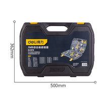 79PCS Woodworking Hand Tools Set Repair Tool Kit with Storage Case Plastic Tool Box Screwdriver Knife Socket Wrench Multi Tool