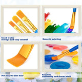 AOOKMIYA  Acrylic Paint Brush Set, 30Packs/300Pcs Nylon Hair Paint Brush For Oil And Watercolor Round Pointed Tip Paintbrushes