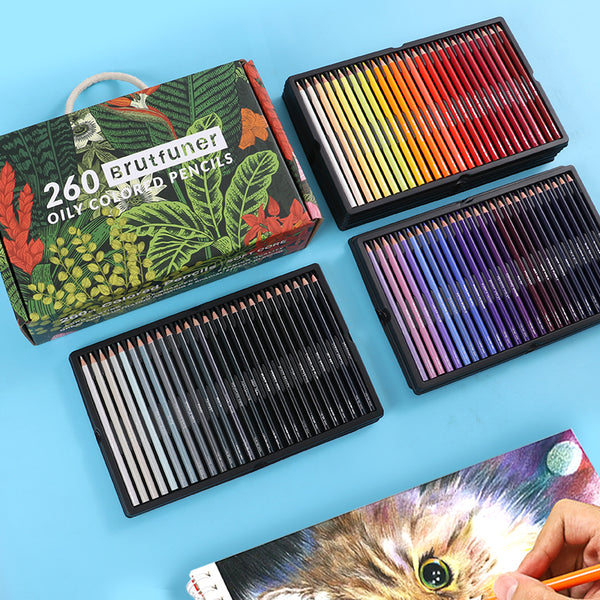 Brutfuner 520 Colored Pencil Set Professional Oil Rich Pigment Soft Core  Pastel Color Pencil Drawing Kit Art Supplies Sketch - AliExpress