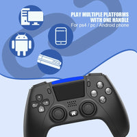 AOOKGAME  Bluetooth Wireless Game Controller For PS4 Console 6-axis Double Vibration Game Gamepad For PC /Android Phone Joysticks Gamepad