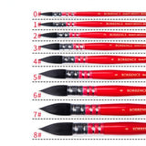 Borrence Squirrel Hair Watercolor Paint Brush Professional Pointed Wash Mop Painting Brushes Set for Painting Art Supplies