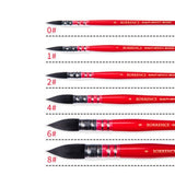 Borrence Squirrel Hair Watercolor Paint Brush Professional Pointed Wash Mop Painting Brushes Set for Painting Art Supplies