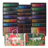 Brutfuner 260/520 Colors Professional Oil Color Pencils Set Sketch Colored Pencil For Drawing Coloring School Art Supplies