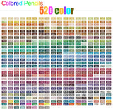 Brutfuner 260/520 Colors Professional Oil Color Pencils Set Sketch Colored Pencil For Drawing Coloring School Art Supplies