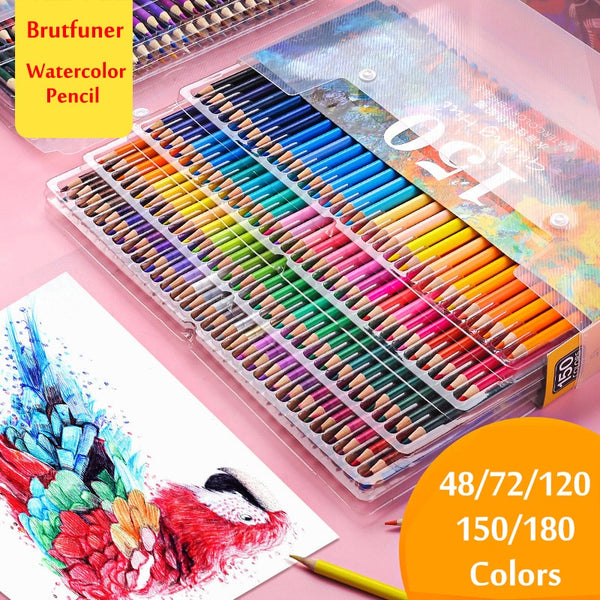Professional 180 Color Pencils Set Watercolor Drawing colored pencils wood colour  coloured pencils kids gift School Art Supplies