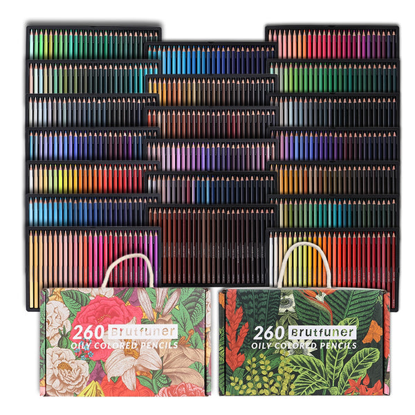 Brutfuner 520 Colors Professional Oily Color Pencils Set Sketch Colour –  AOOKMIYA
