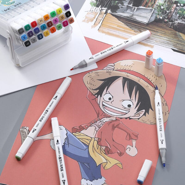 12 Colors Waterborne Acrylic Markers Felt Pen Manga Sketching Drawing set  Anime Design Sketching Art Supplies - AliExpress