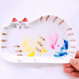 Cartoon ceramic palette watercolor palette oil painting Chinese painting paint white porcelain palette for art painting supplies