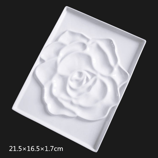 Ceramic rectangular watercolor palette water ripple wave palette wate –  AOOKMIYA