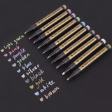 Color metal marker pen set water-based paint pen painting signature graffiti DIY photo album hand account pen art supplies