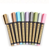 Color metal marker pen set water-based paint pen painting signature graffiti DIY photo album hand account pen art supplies