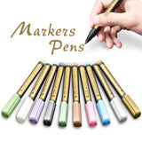 Color metal marker pen set water-based paint pen painting signature graffiti DIY photo album hand account pen art supplies