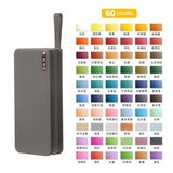 AOOKMIYA Conjunto de tinta aquarela metálica, 36/48/60 cores, dobrável, cor sólida, com macaron, para pintura, suprimentos para arte