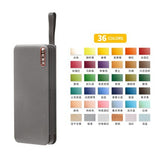 AOOKMIYA Conjunto de tinta aquarela metálica, 36/48/60 cores, dobrável, cor sólida, com macaron, para pintura, suprimentos para arte