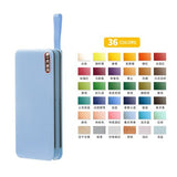 AOOKMIYA Conjunto de tinta aquarela metálica, 36/48/60 cores, dobrável, cor sólida, com macaron, para pintura, suprimentos para arte