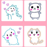 Creative three-dimensional two-color pen set two-line outline pen flashing note number pen color painting hand account pen