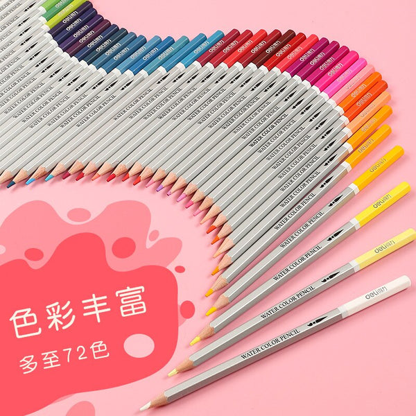Deli 12/24/36/48pcs Set Coloring Pencils Soft Core, Water Color