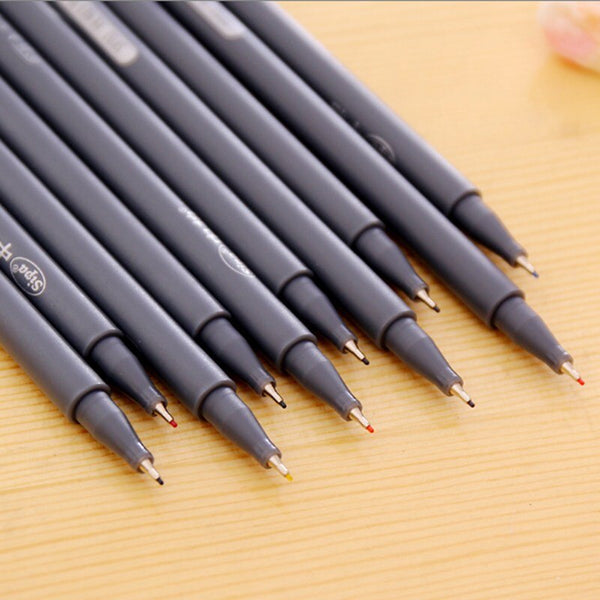 DINGYI 10pcs Fineliner Color Pen Set 0.38mm Colored Sketch Marker