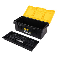 Deli 19Inch Toolbox Reinforced Plastic Toolbox Storage Box Daily Storage Parts Storage Tool Organizer Two-Tier Structure