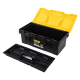 Deli 19Inch Toolbox Reinforced Plastic Toolbox Storage Box Daily Storage Parts Storage Tool Organizer Two-Tier Structure