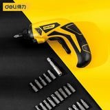 Deli 3.6V Electric Screwdriver Cordless Drill Lithium Battery Rechargeable Screwdriver Power Driver Tools 28 Sets DL6521