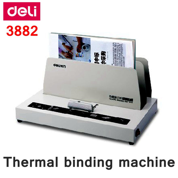 Deli 3882 A4 Thermal binding machine document book hot melt binding machine  300mm width 40mm thickness binding 220V 50HZ