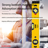 Deli DL983400B Tunable Level Ruler Length 400mm 90° Adjustable Horizontal Bubble Magnetic Bottom For Installation And Alignment