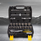Deli Hand Tool Sets Car Repair Tool Kit Set Workshop Mechanical Tools Box for Home Ratchet Wrench Socket Set Screwdriver Kit