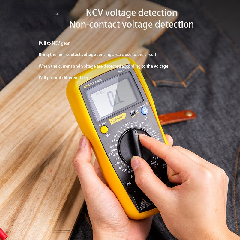 Deli Handheld Multimeter Digital Multimeter Manual Range Overload Prot ...