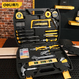 Deli Multifunction 112Pcs Professional Hand Tools Set Woodworking Portable Combination Tool Boxes Electrician Repair Tools Kit