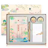 Deli Summer Palace Hand Account Set Chinese Style Diary Creative Hand Painted Retro Small Fresh Color Page Student Stationery