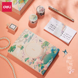 Deli Summer Palace Hand Account Set Chinese Style Diary Creative Hand Painted Retro Small Fresh Color Page Student Stationery