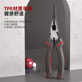 Deli labor-saving Needle-nose pliers No. 60 chrome vanadium steel gripper handle PVC coated wire clippers 6 "DL0103