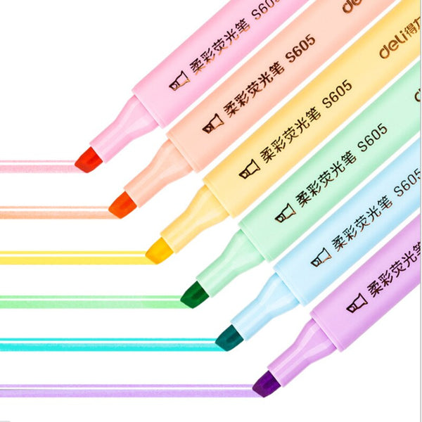 5 Colors/box Double Headed Highlighter Pen Set Fluorescent Markers  Highlighters Pens Art Marker Japanese Cute Kawaii Stationery,For School  students