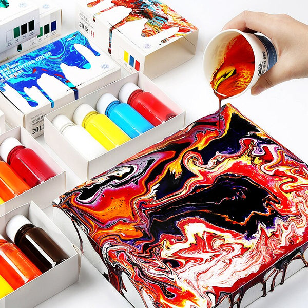 Flow color acrylic paint 75ml stone painting cobblestone painting paint set for art painting supplies