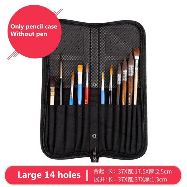 Foldable paint brush bag portable watercolor gouache paint brush stor –  AOOKMIYA