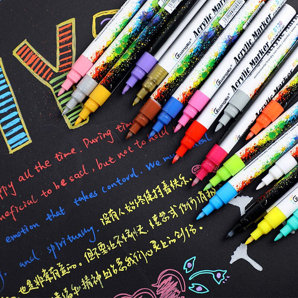 GN 0.7mm Acrylic Paint Pen 12/18 Colors Marker pen Art Marker Pen