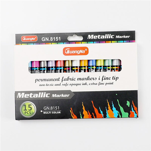 GN 4/8/15/20/24Pcs Set Metal color Oil-based Paint Marker Pens 3.0mm –  AOOKMIYA
