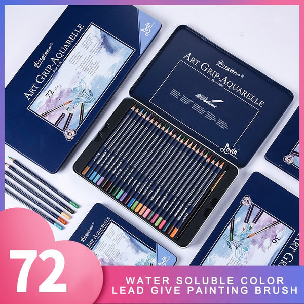 Giorgione 72Colors Premium Soft Watercolor Pencils Professional Triangle Colored Pencils for Drawing Sketch Artist Students