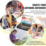 Giorgione conjunto de pintura em aquarela 36/48 cores vivas em uma caixa de aquarela de metal perfeito para alunos crianças iniciantes e adultos