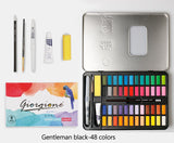 Giorgione conjunto de pintura em aquarela 36/48 cores vivas em uma caixa de aquarela de metal perfeito para alunos crianças iniciantes e adultos