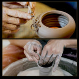 Gy jingdezhen vaso de cerâmica mão desenhada flores e pássaros padrão romã garrafa ornamento decoração escritório sala estar